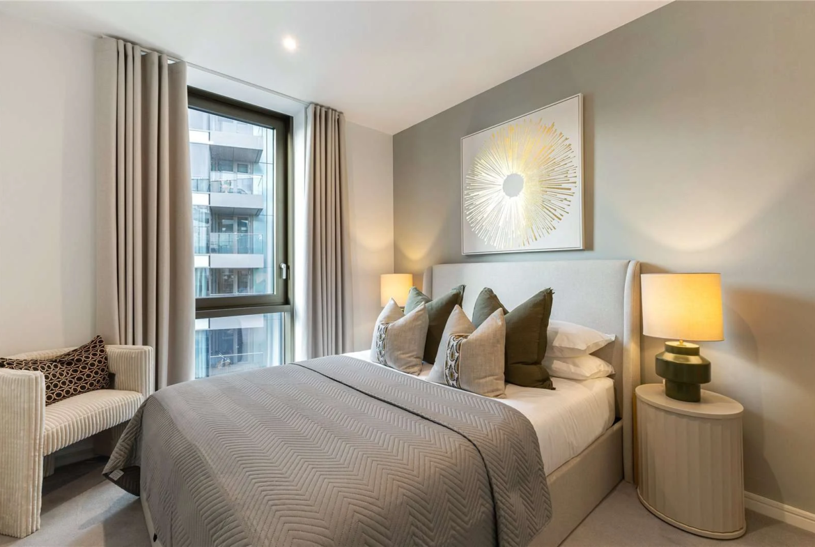 Nine Eastfields Riverside Quarter Wandsworth Sw18 Master Bedroom Interior Fitted Wardrobes Floor To Ceiling Windows