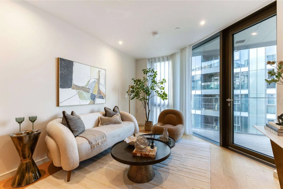Nine Eastfields Riverside Quarter Wandsworth Sw18 Open Plan Living Room Full Height Glazing Terrace Access