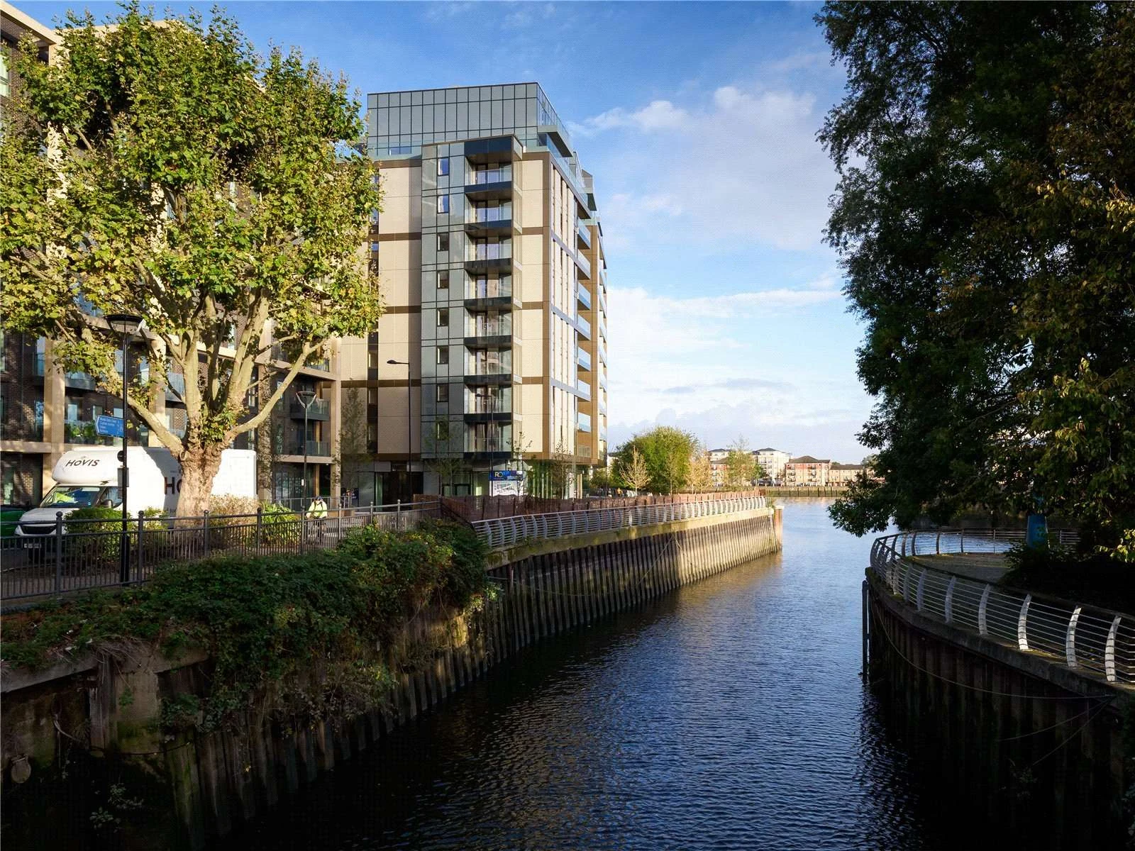 Nine Eastfields Riverside Quarter Wandsworth Sw18 River Wandle Building Exterior Waterfront View South London