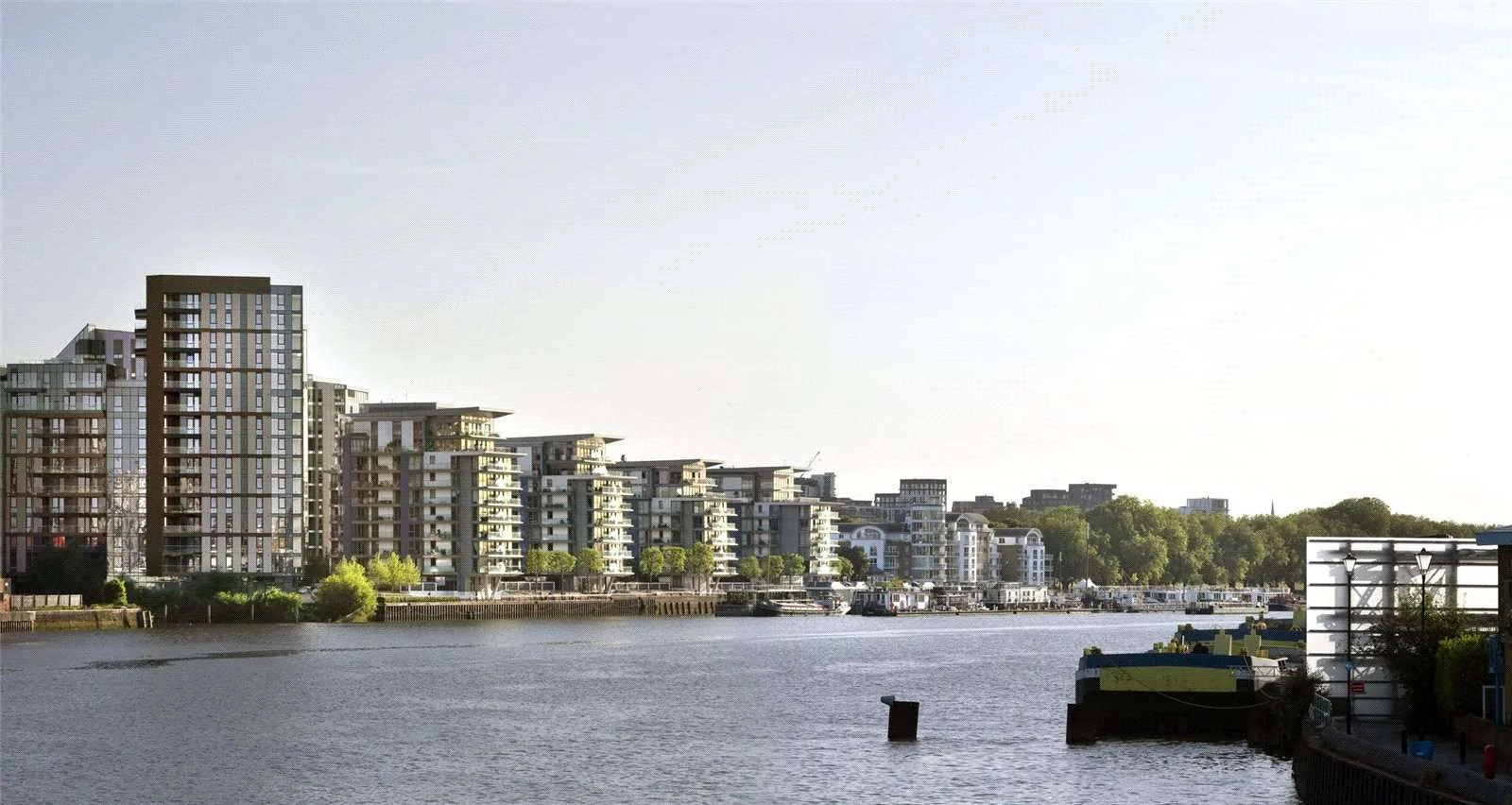 Nine Eastfields Riverside Quarter Wandsworth Sw18 Thames Riverside Development Panoramic View Putney London