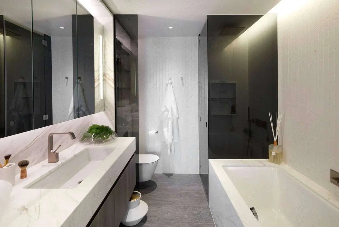 One Bishopsgate Plaza London Ec3a Bathroom Marble Bath