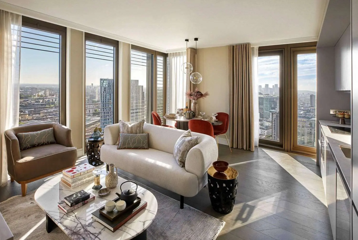 One Bishopsgate Plaza London Ec3a Living Room City Views