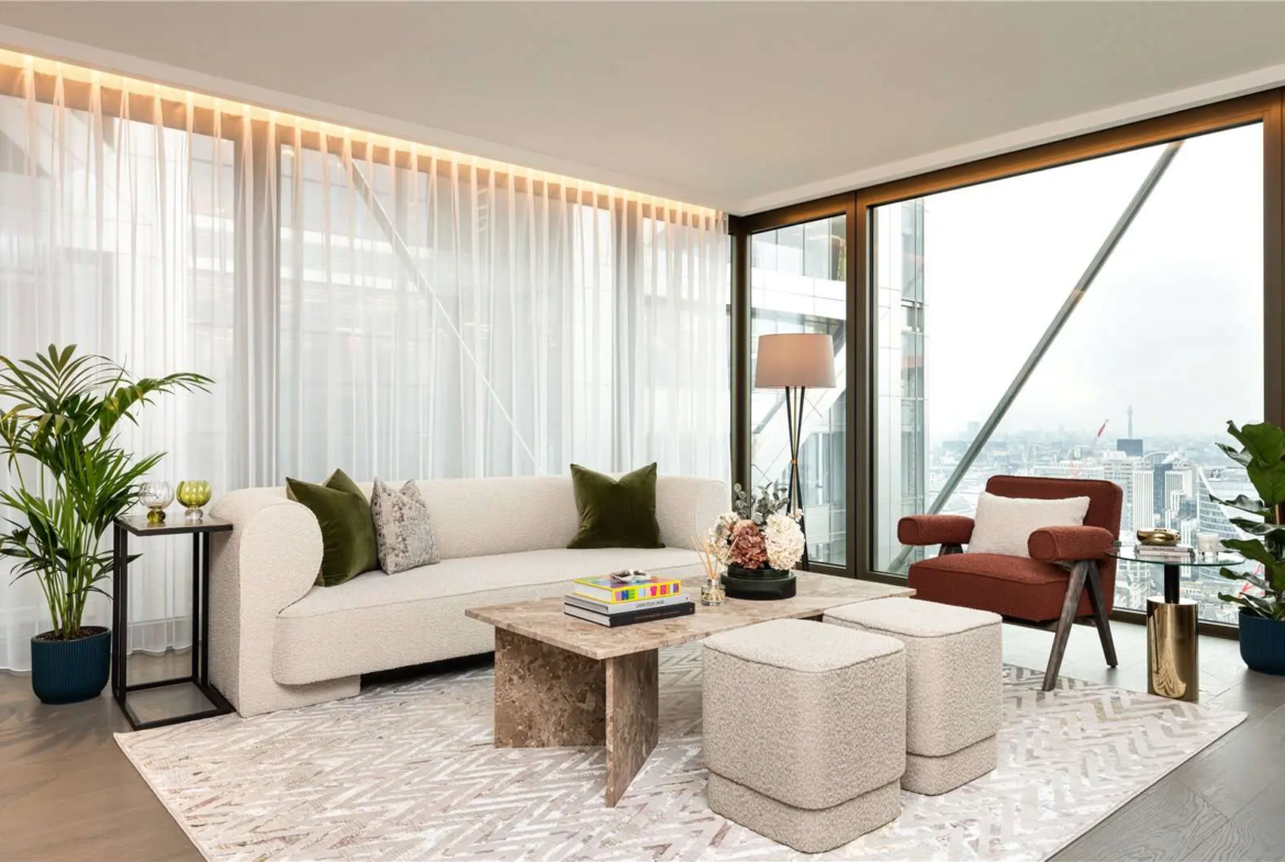 One Bishopsgate Plaza London Ec3a Living Room Dual Aspect 34th Floor
