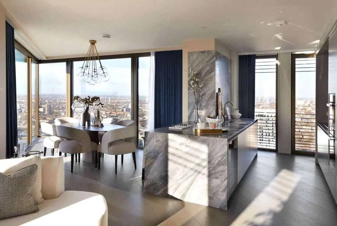 One Bishopsgate Plaza London Ec3a Open Plan Kitchen Dining