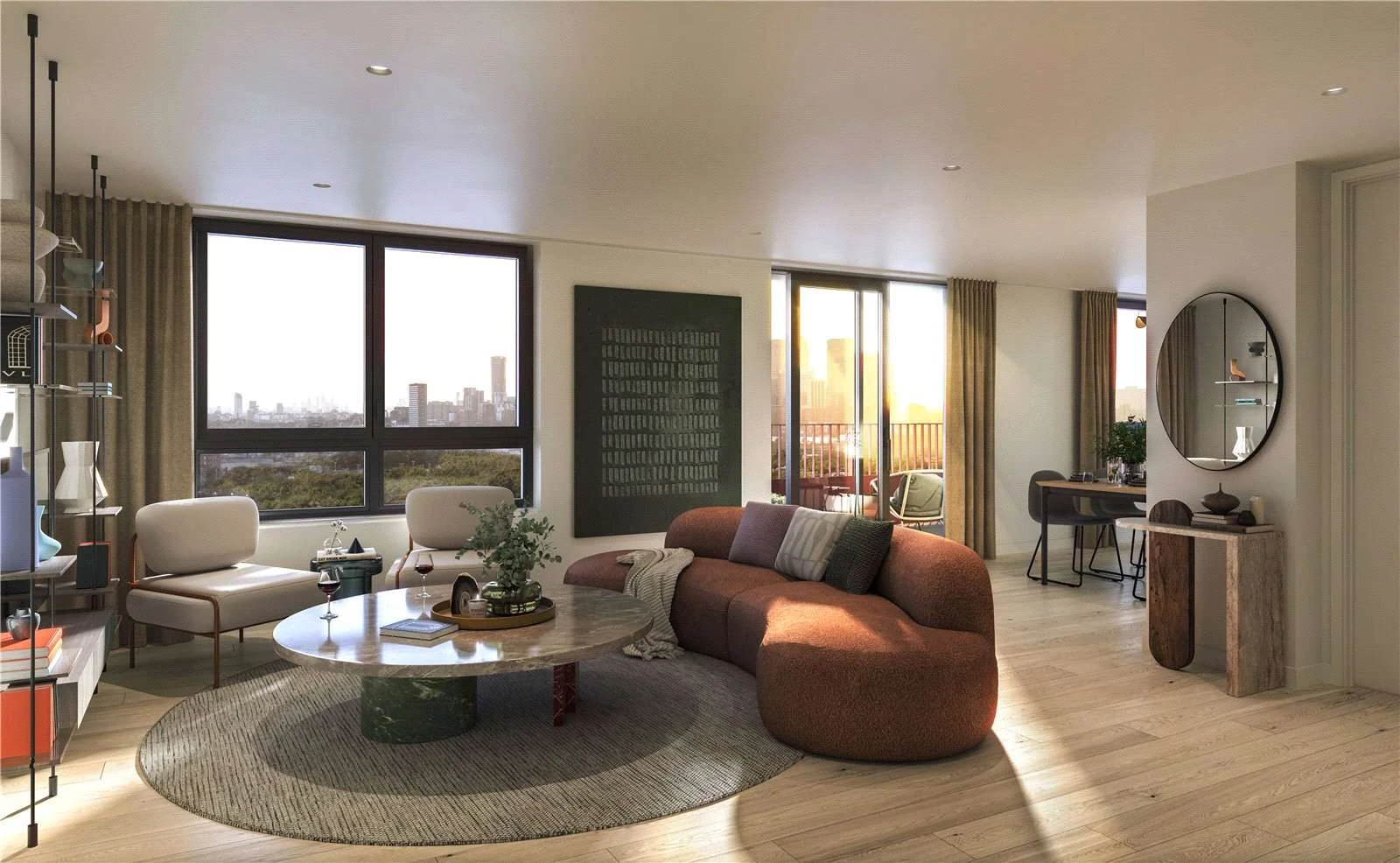 Peninsula Gardens Parkview Greenwich London Se10 2bed Living Room Park Canary Wharf View