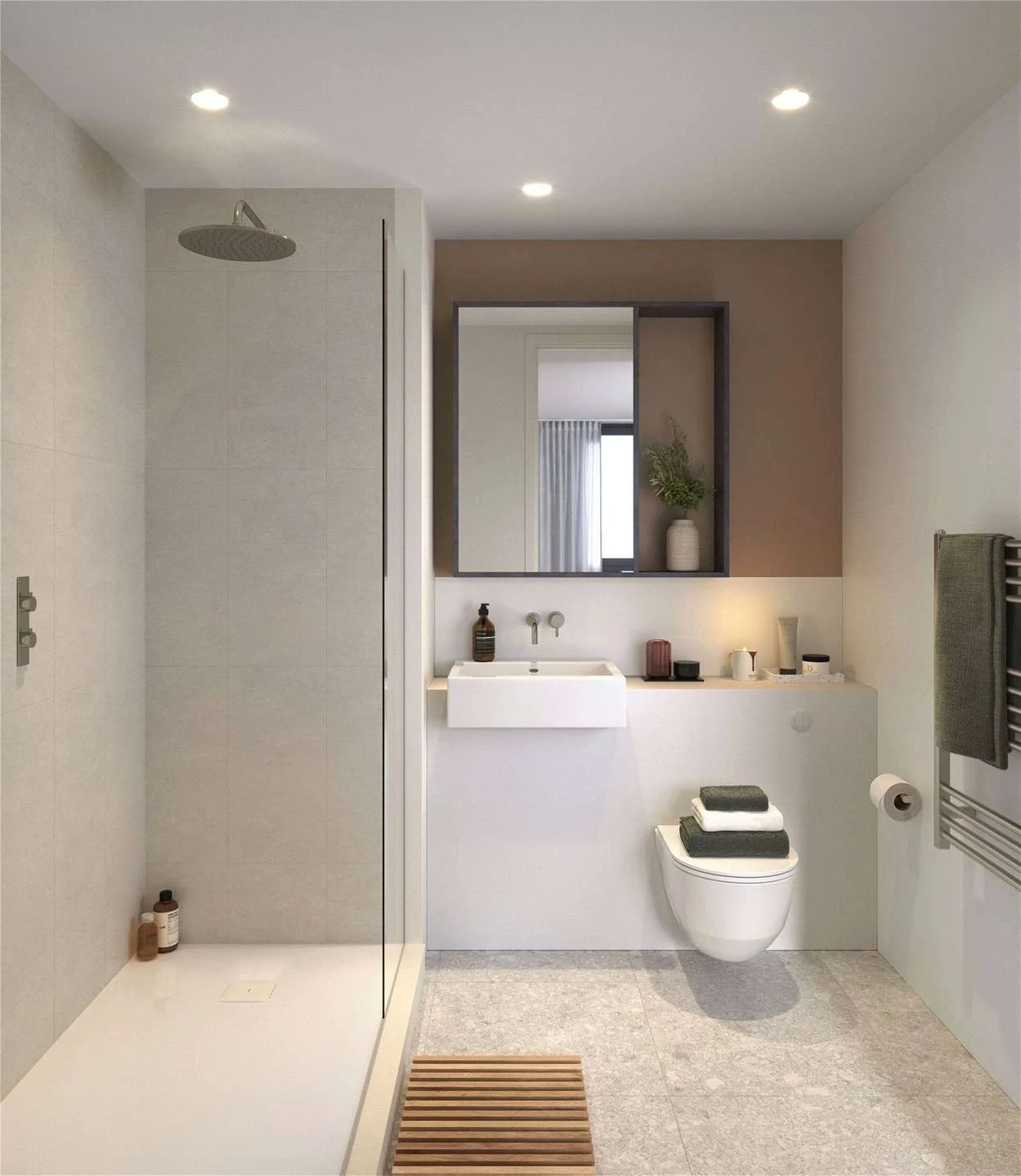 Peninsula Gardens Parkview Greenwich London Se10 Bathroom Walk In Shower Porcelain Tiles