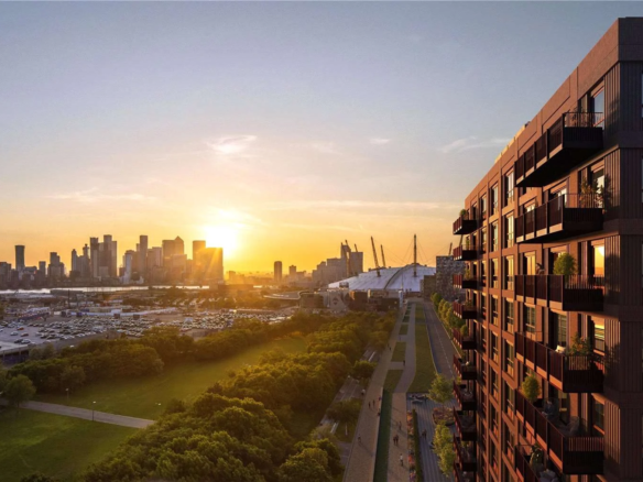 Peninsula Gardens Parkview Greenwich London Se10 Exterior Building Central Park O2 Arena Sunset