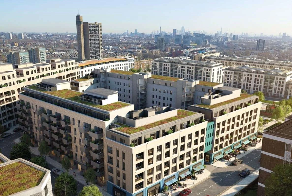 Portobello Square The Auria W10 Aerial Cgi Ladbroke Grove Trellick Tower London Skyline