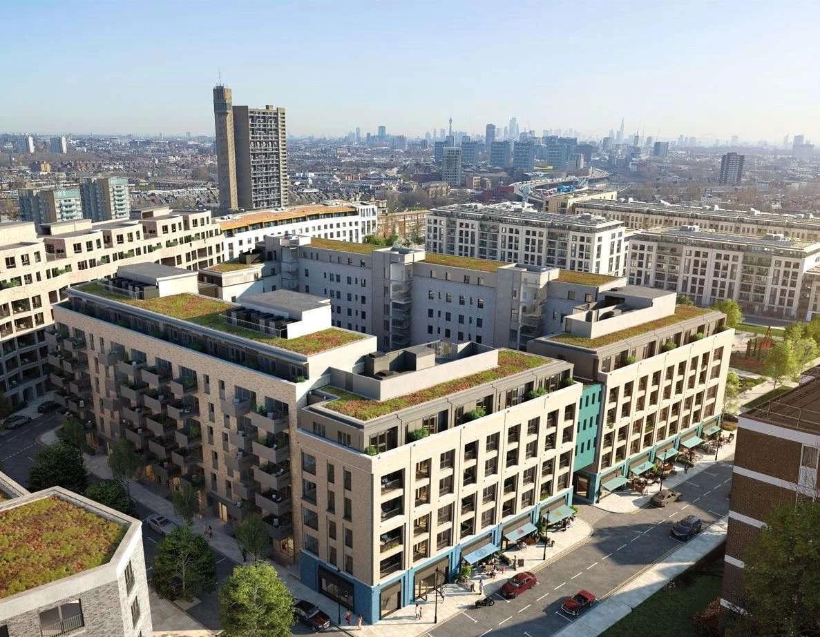 Portobello Square The Auria W10 Aerial Cgi Ladbroke Grove Trellick Tower London Skyline