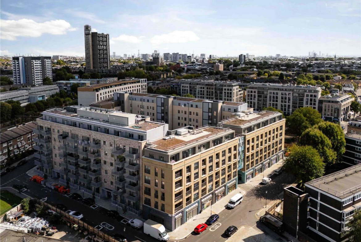 Portobello Square The Auria W10 Aerial View Ladbroke Grove Trellick Tower London Skyline