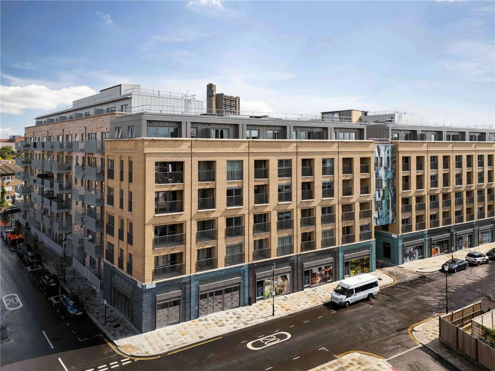 Portobello Square The Auria W10 Corner Elevation Yellow Brick Retail Ground Floor Ladbroke Grove