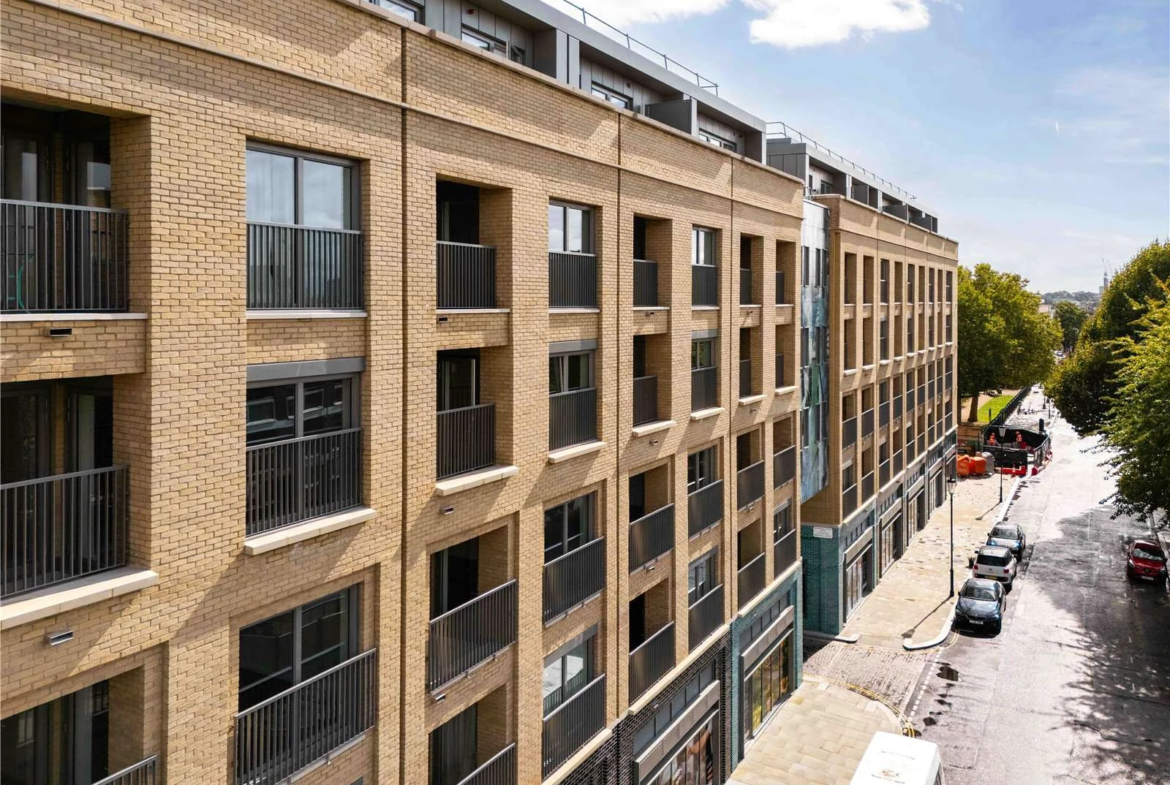 Portobello Square The Auria W10 Facade Yellow Brick Balconies Portobello Road Street View