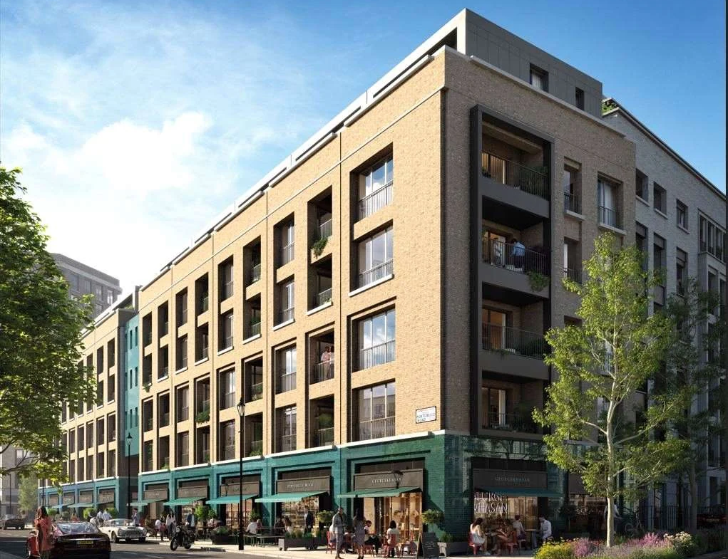 Portobello Square The Auria W10 Portobello Road Corner Cgi Retail Balconies Build