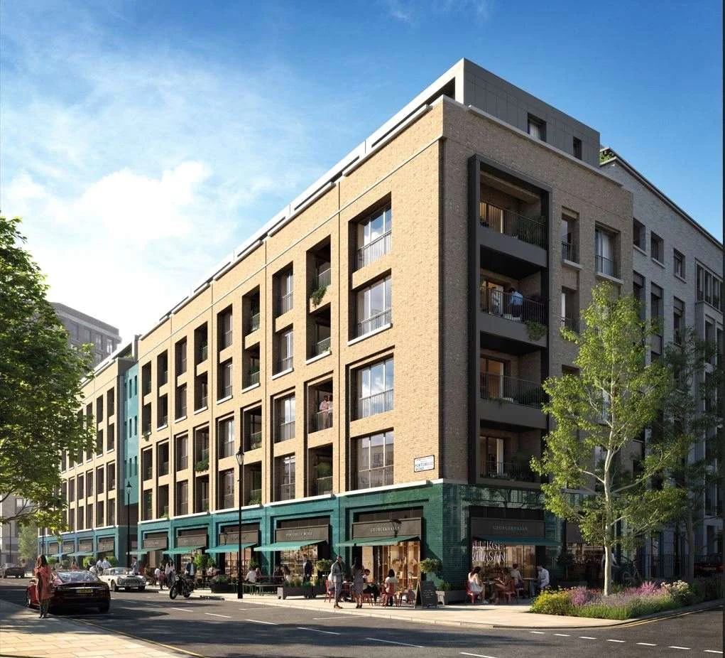 Portobello Square The Auria W10 Portobello Road Corner Cgi Retail Balconies Build