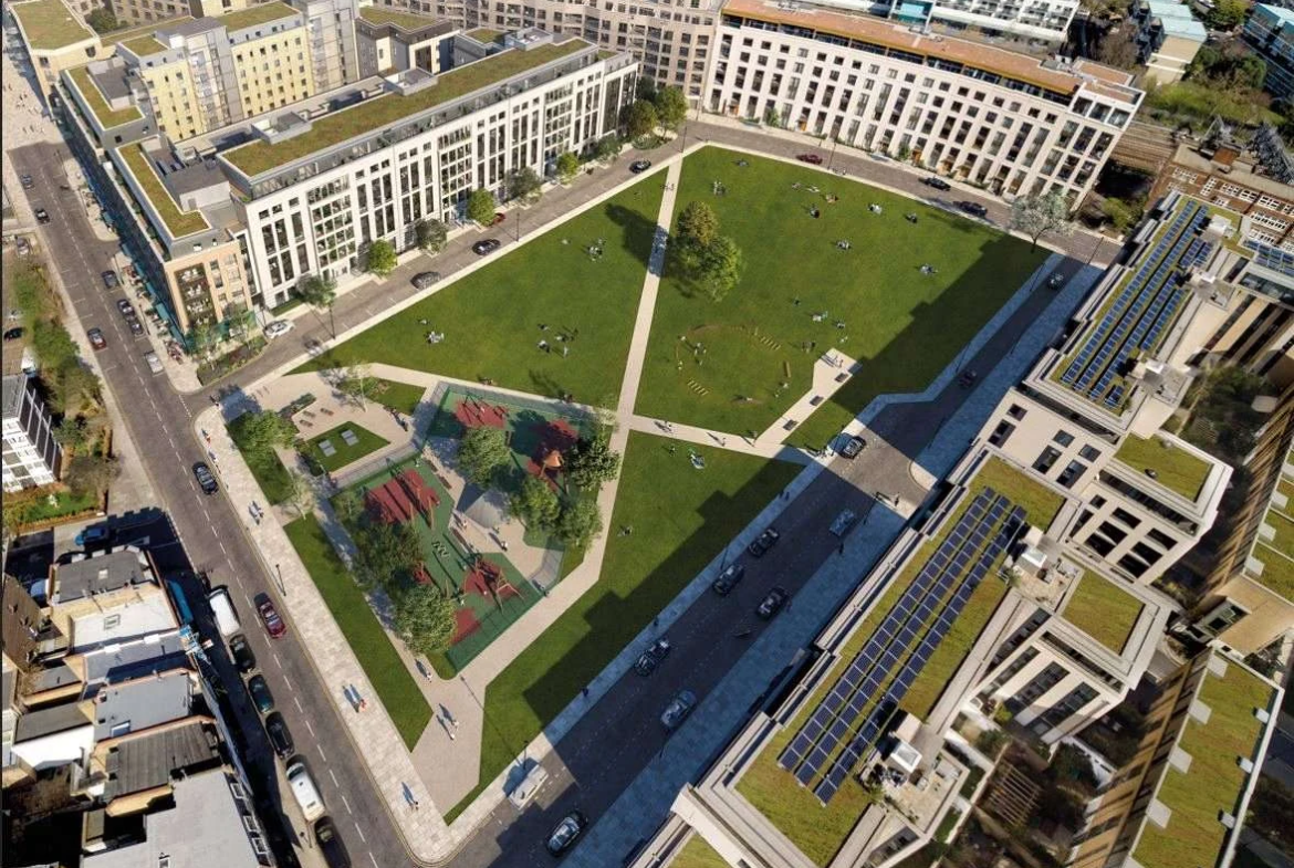 Portobello Square The Auria Ladbroke Grove W10 Athlone Gardens Aerial Cgi Green Space
