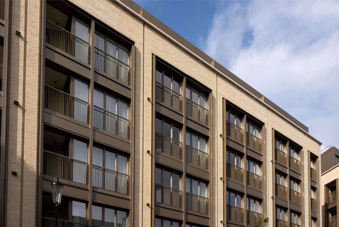 Portobello Square The Auria Ladbroke Grove W10 Exterior Brick Facade Balconies Close Up