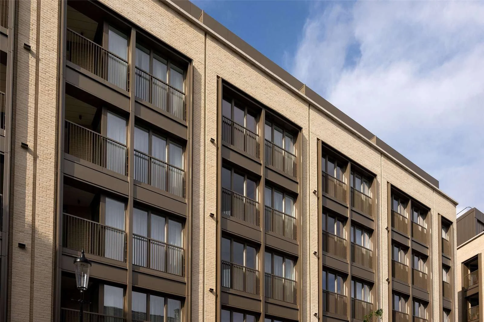 Portobello Square The Auria Ladbroke Grove W10 Exterior Brick Facade Balconies Close Up
