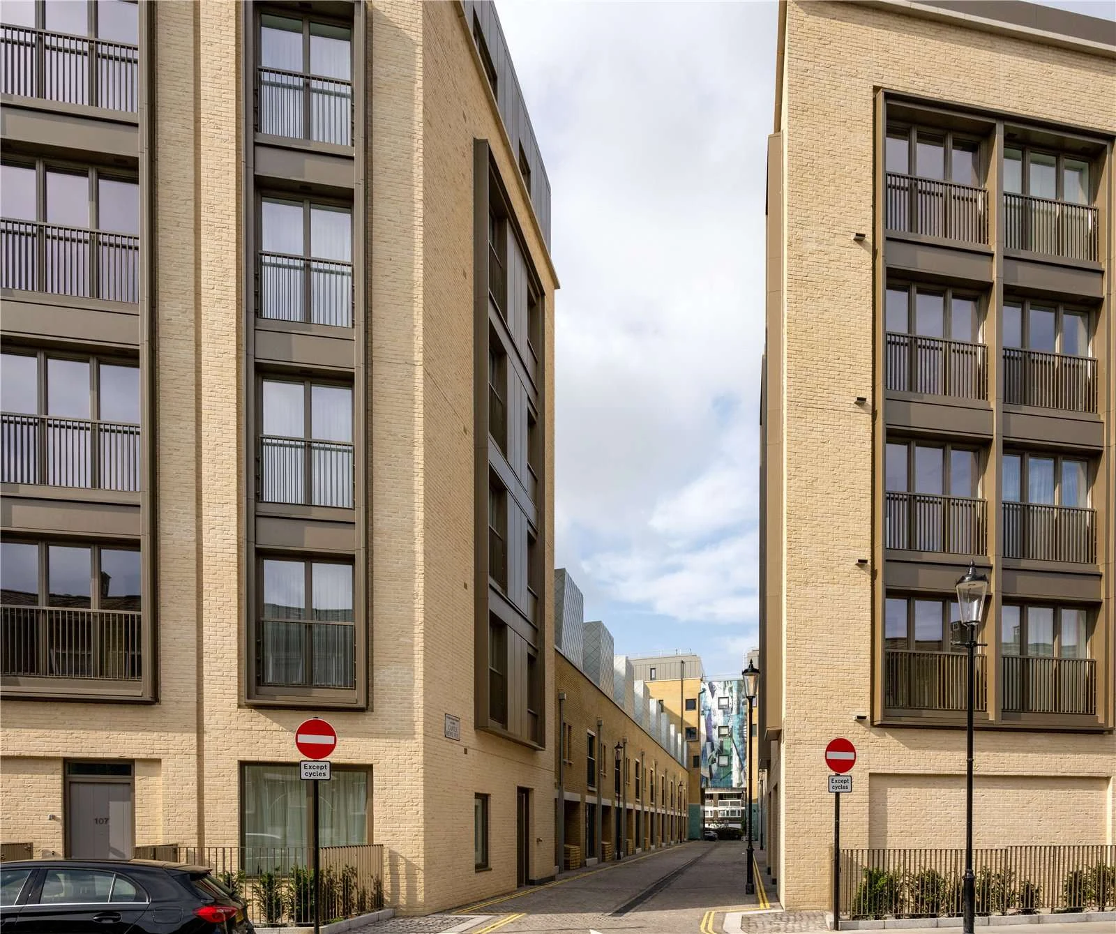 Portobello Square The Auria Ladbroke Grove W10 Street View Cream Brick Balconies Development
