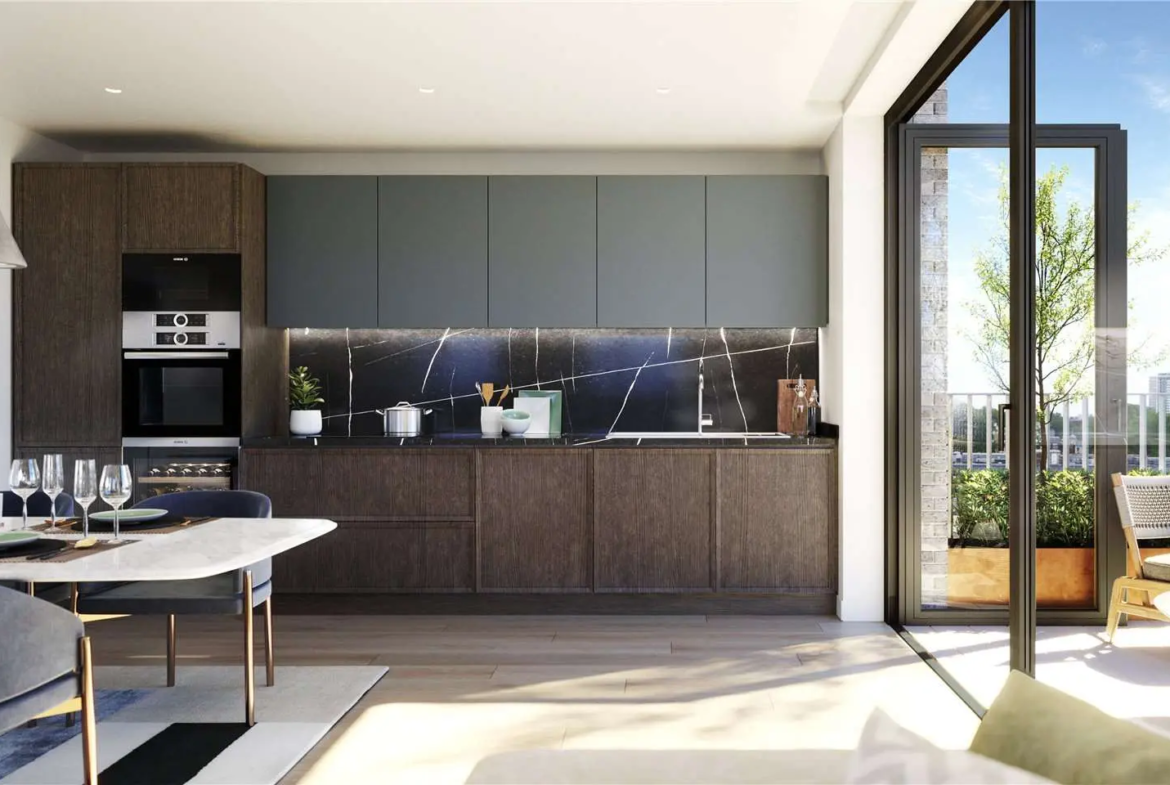 Postmark London Wc1x Mount Pleasant Kitchen Balcony City Views Cgi