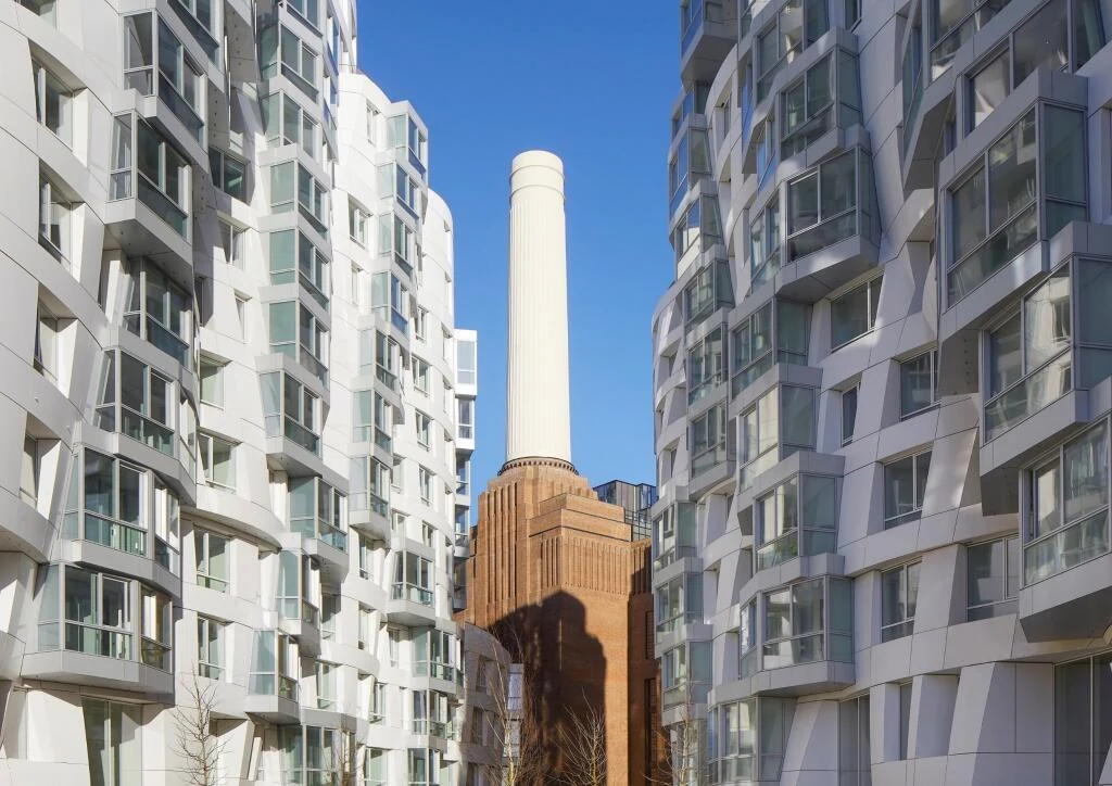 Prospect Place Battersea Power Station Sw11 8dl London Frank Gehry Buildings Chimney Street View