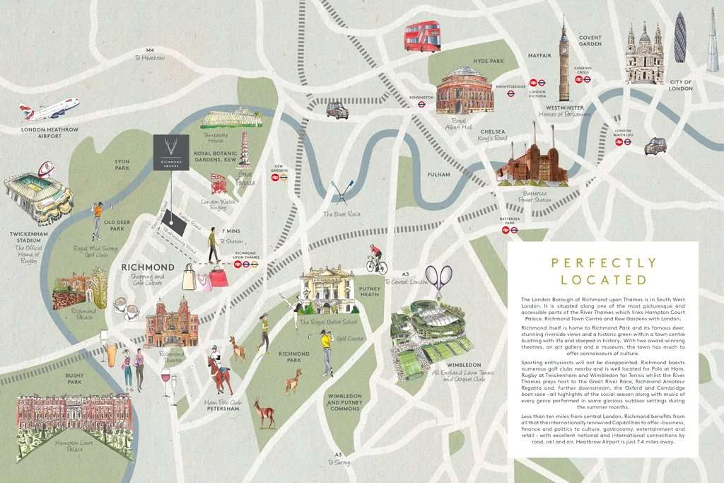 Richmond Square Location Map Kew Gardens Richmond Surrey Tw9