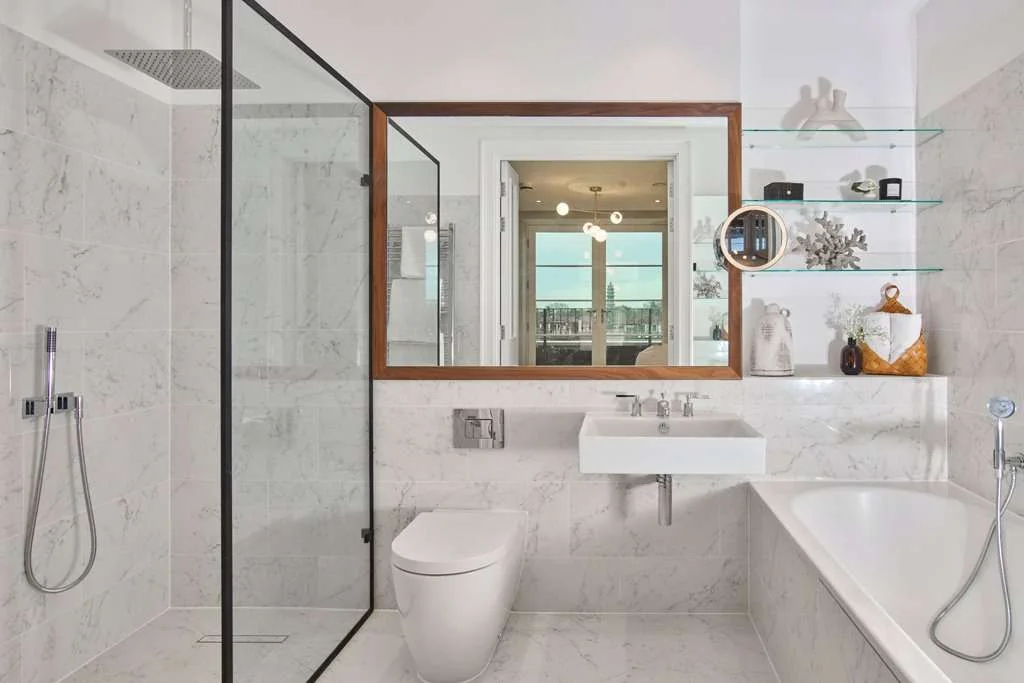 Richmond Square Luxury Ensuite Bathroom Marble Shower Bath Richmond Surrey Tw9