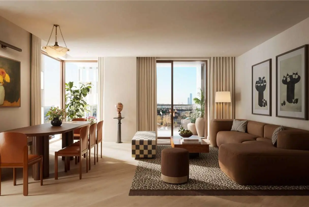 Scenery House Television Centre Wood Lane White City W12 London Open Plan Living Dining Balcony City Views
