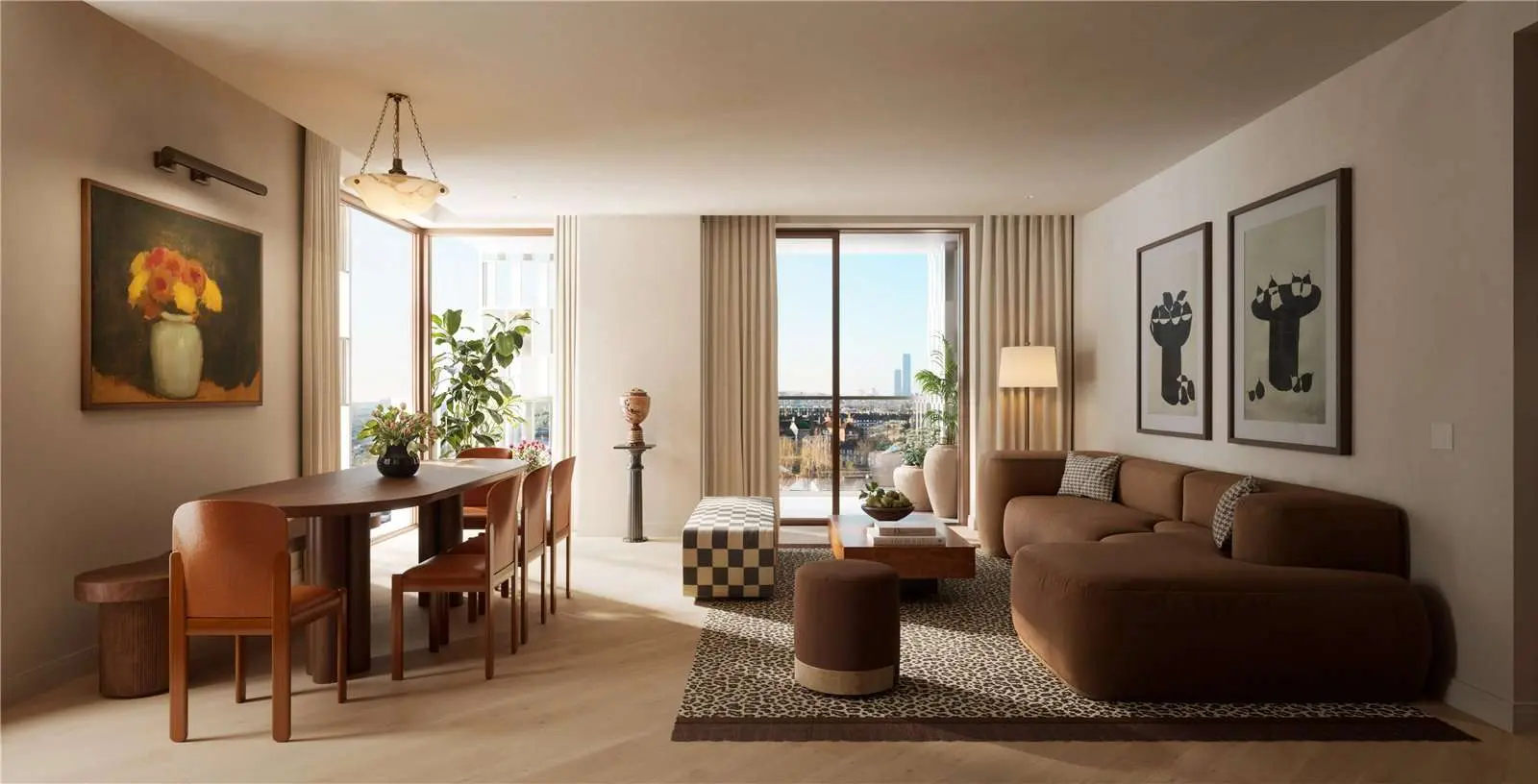 Scenery House Television Centre Wood Lane White City W12 London Open Plan Living Dining Balcony City Views