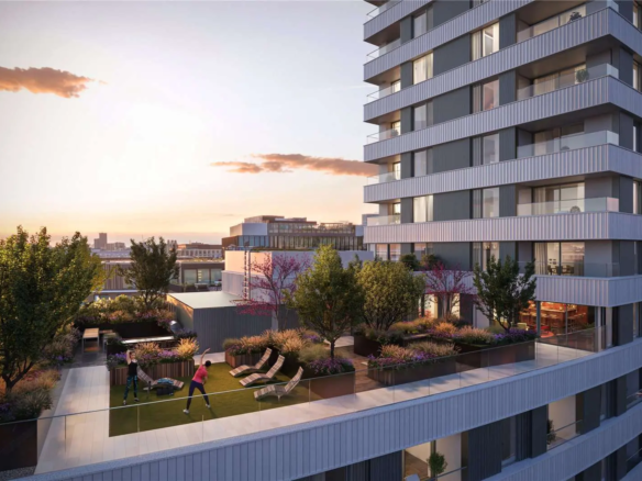 Scenery House Television Centre Wood Lane White City W12 London Residents Rooftop Terrace Garden Sunset