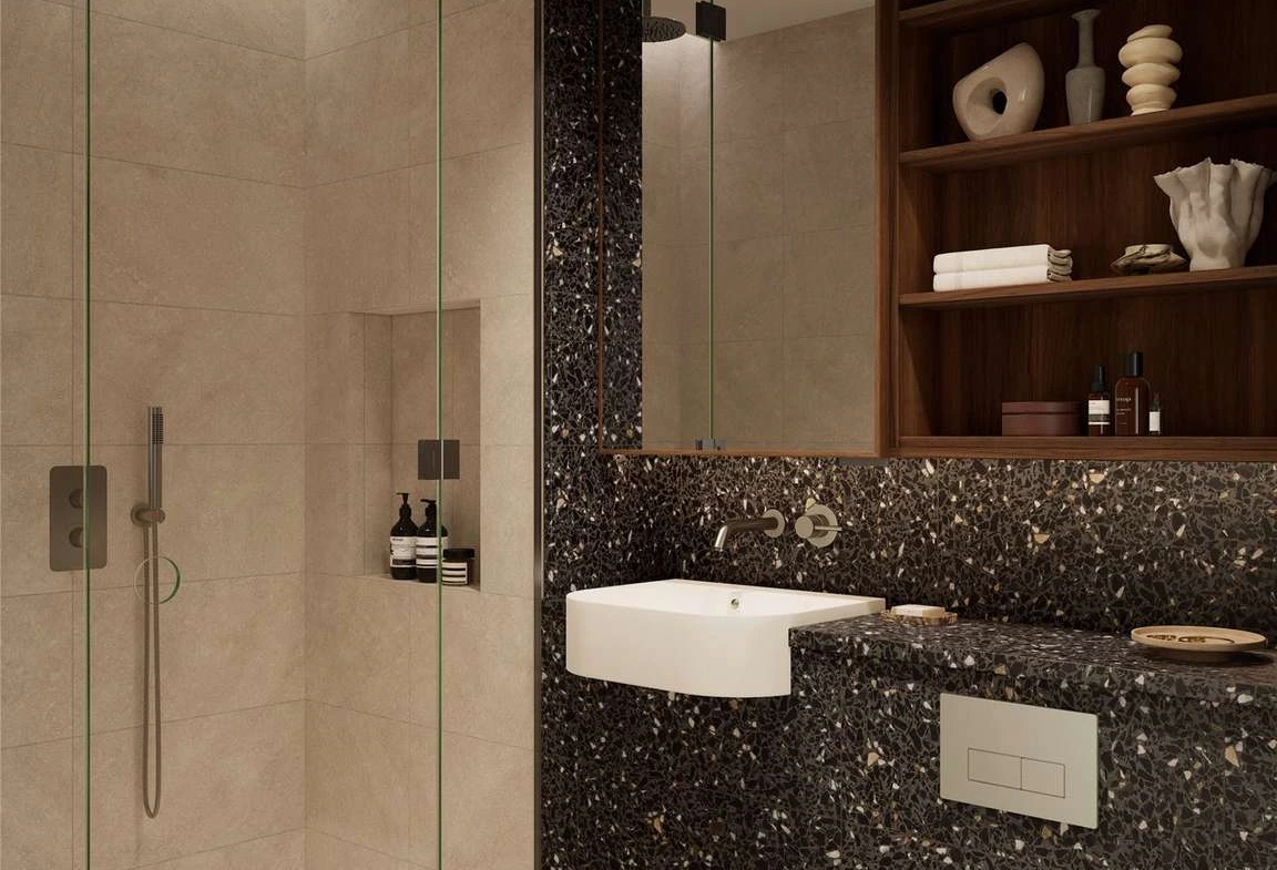 The Ariel Television Centre White City London W12 Designer Bathroom Walk In Shower