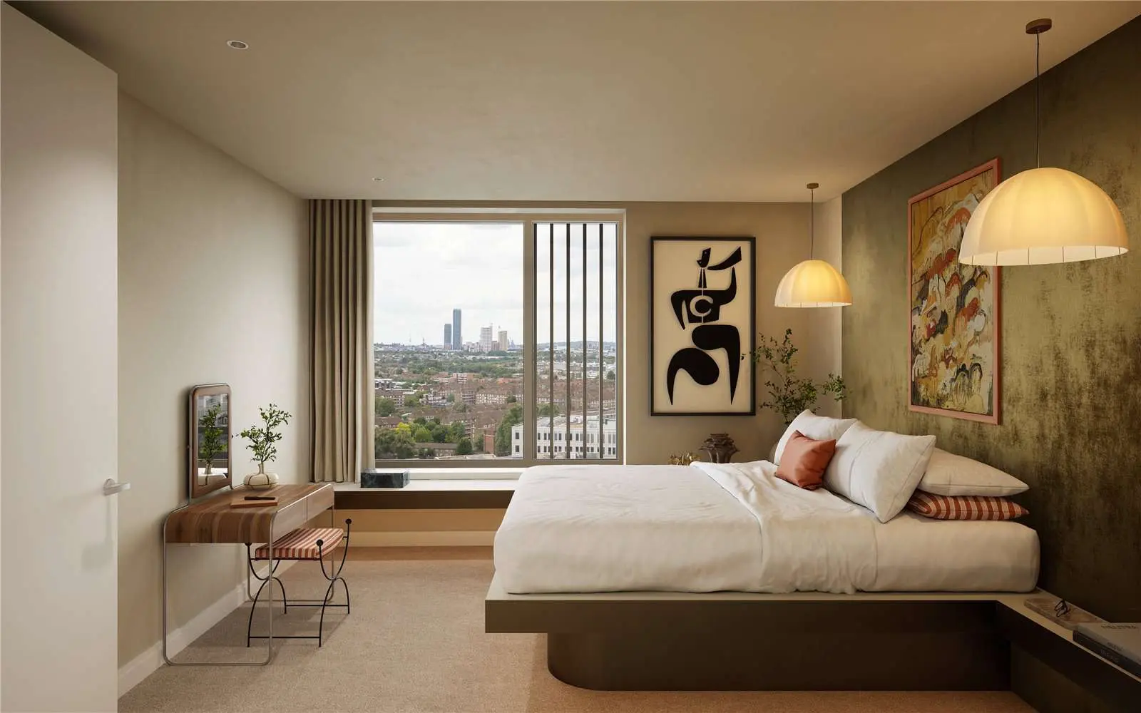 The Ariel Television Centre Wood Lane White City W12 London Master Bedroom 10th Floor Panoramic West London Views