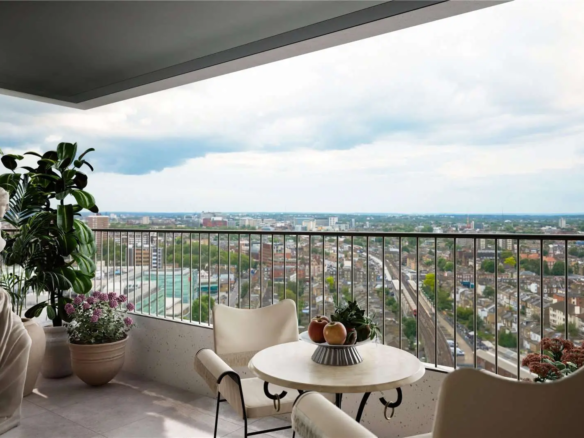The Ariel Television Centre Wood Lane White City W12 London Private Balcony High Floor City Skyline Outdoor Dining