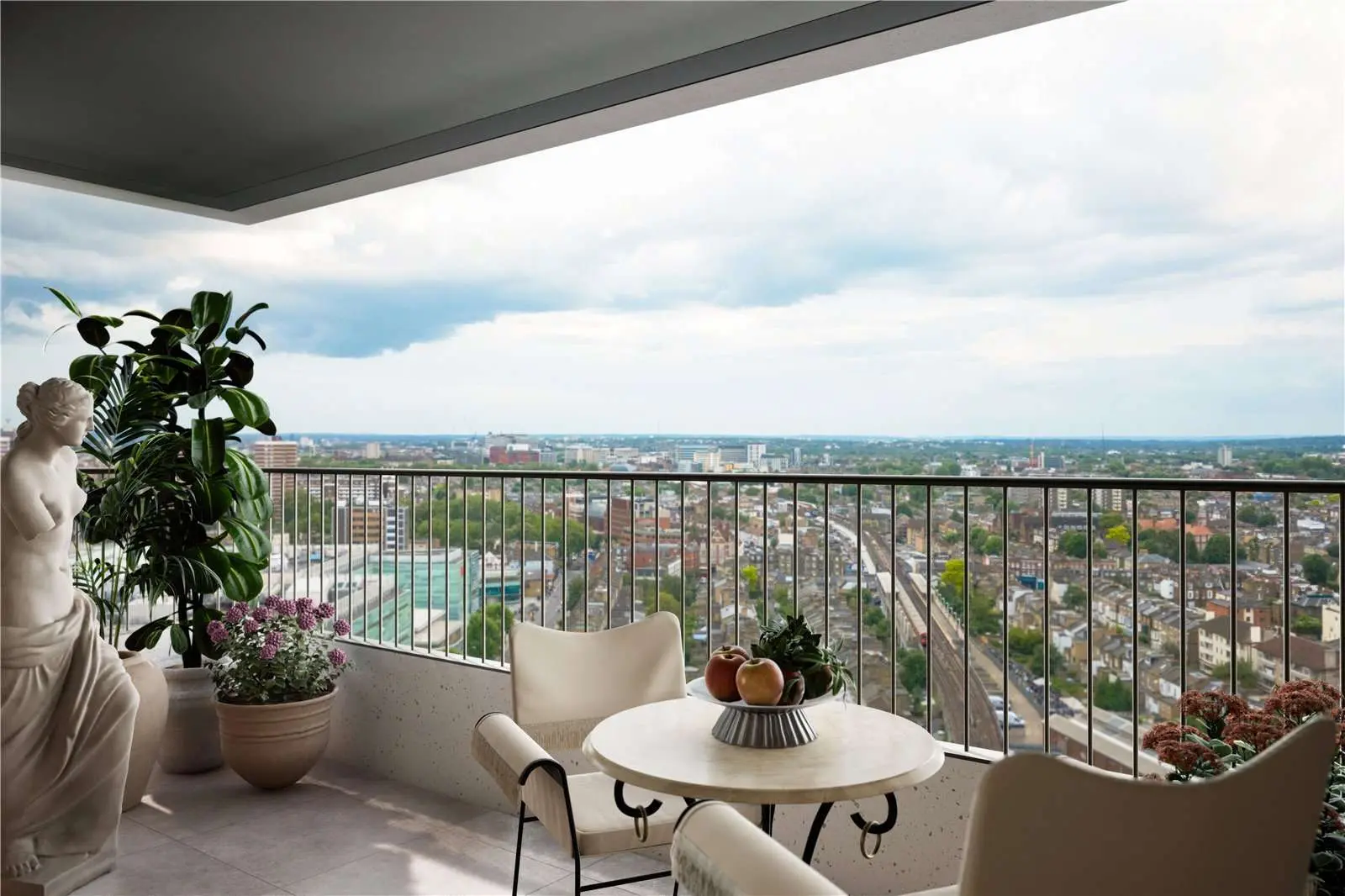 The Ariel Television Centre Wood Lane White City W12 London Private Balcony High Floor City Skyline Outdoor Dining