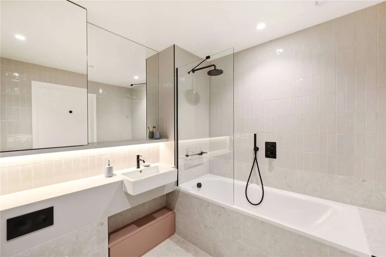 The Ashbee Brent Cross Town Nw2 Bathroom Rain Shower Marble Tiles
