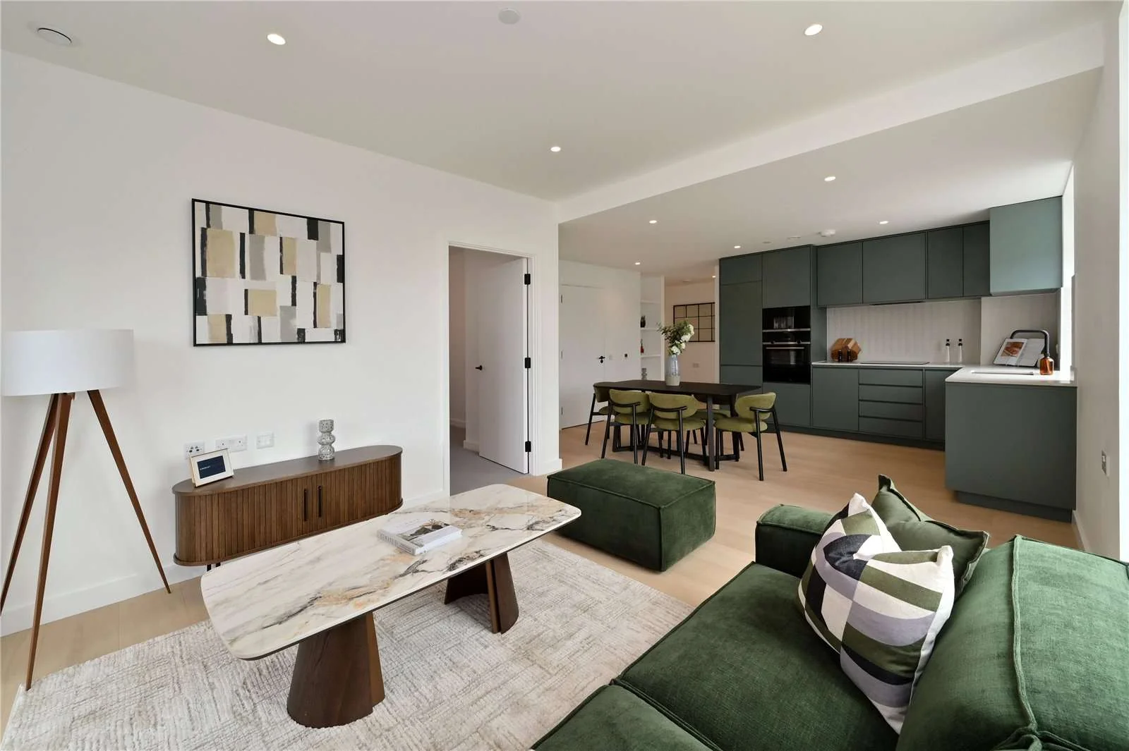 The Ashbee Brent Cross Town Nw2 Living Room Green Kitchen