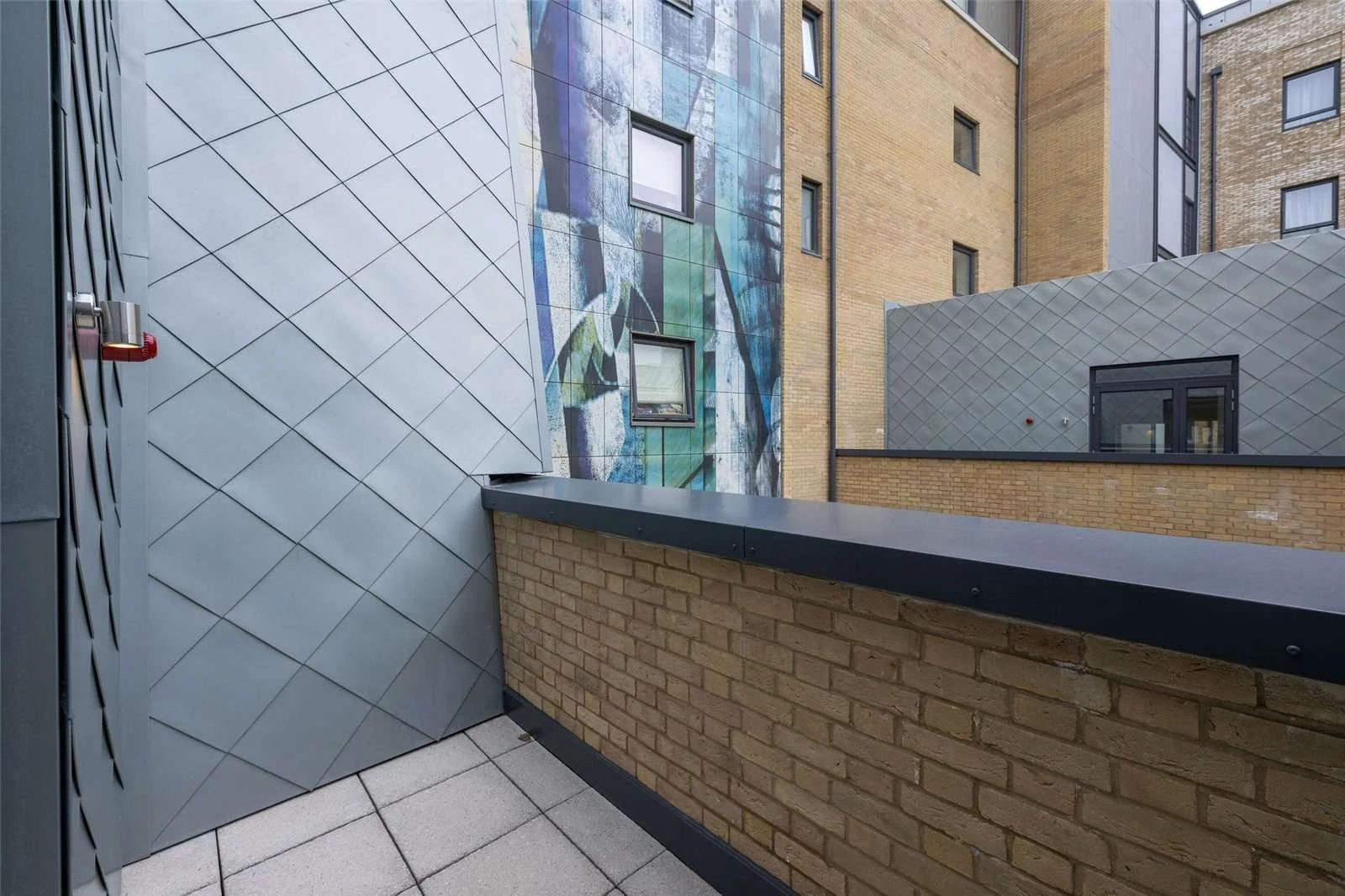 The Auria 2 Cantle Mews W10 Balcony Zinc Cladding Mural Art Portobello Square
