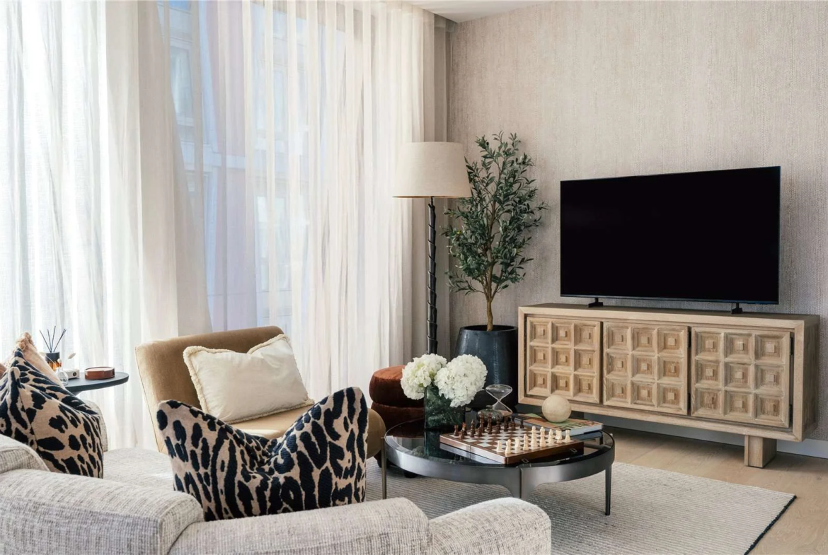 The Broadway Apartment Living Room Open Plan Luxury Interior Westminster Sw1h