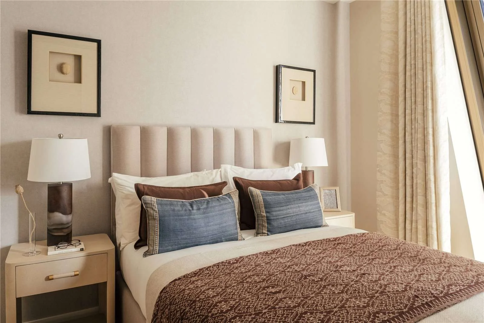 The Broadway One Bedroom Apartment Bedroom Floor To Ceiling Windows Westminster Sw1h
