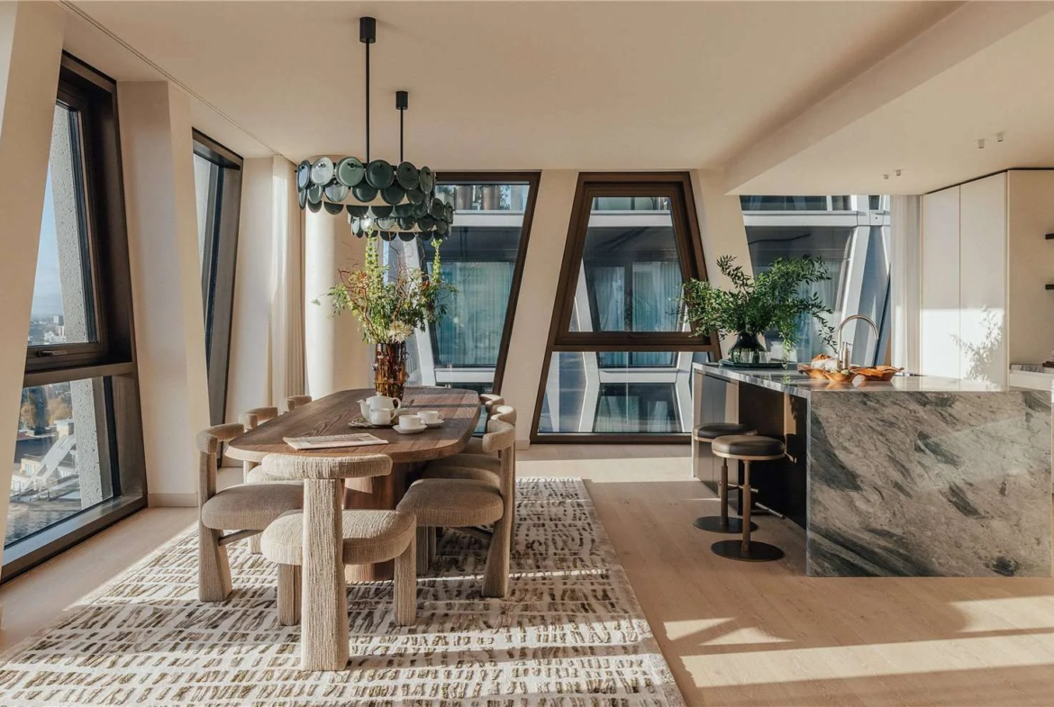 The Broadway Orchard Place Open Plan Kitchen Dining Marble Island Westminster Sw1h