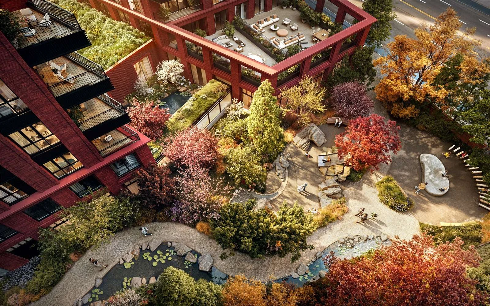 The Capston Embassy Gardens Nine Elms Sw11 London 2 Bedroom Apartment Aerial Private Garden Courtyard Koi Pond Rooftop Ter...
