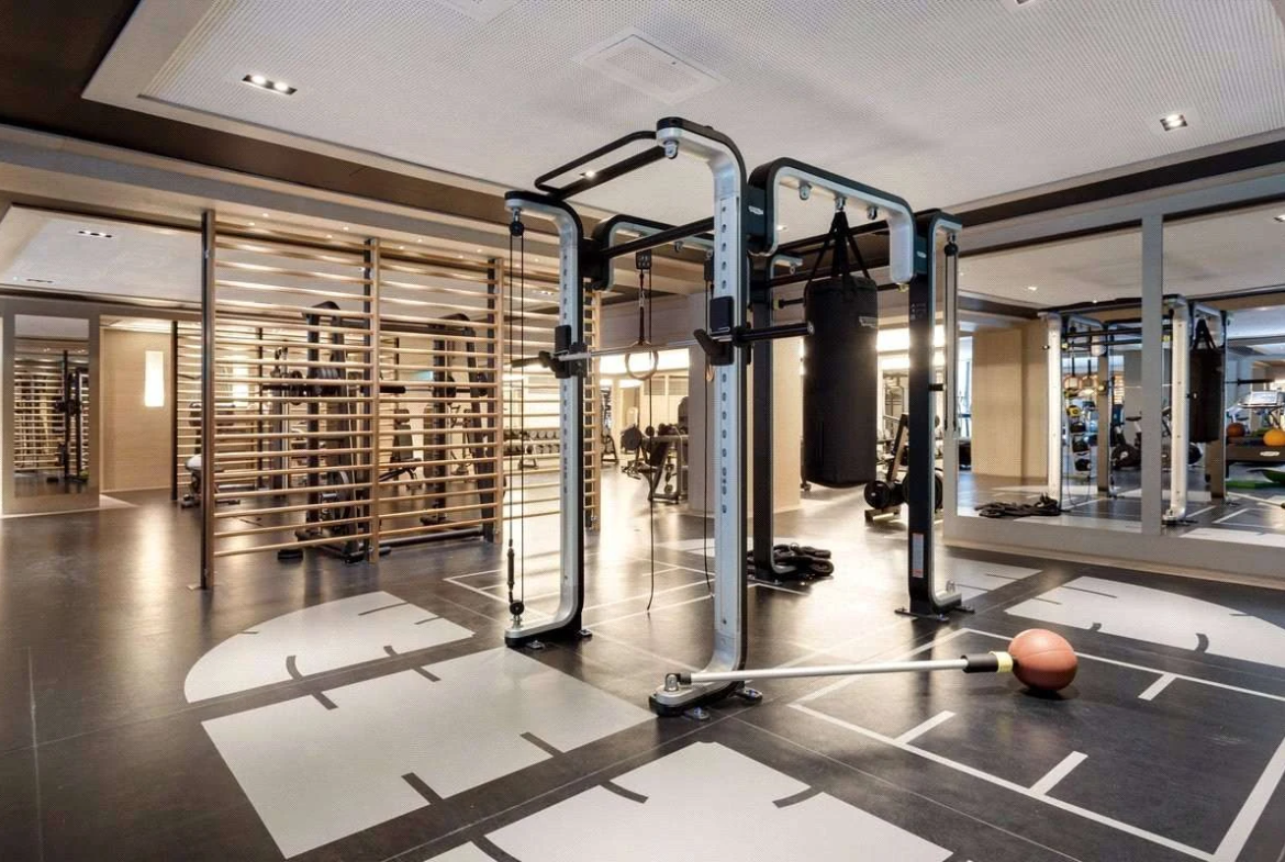 The Capston Embassy Gardens Nine Elms Sw11 London 2 Bedroom Apartment Residents Strength Training Gym Cable Machine Punchi...