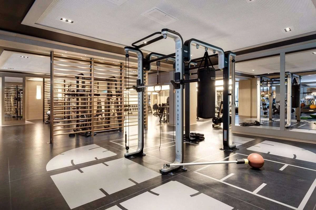 The Capston Embassy Gardens Nine Elms Sw11 London 2 Bedroom Apartment Residents Strength Training Gym Cable Machine Punchi...