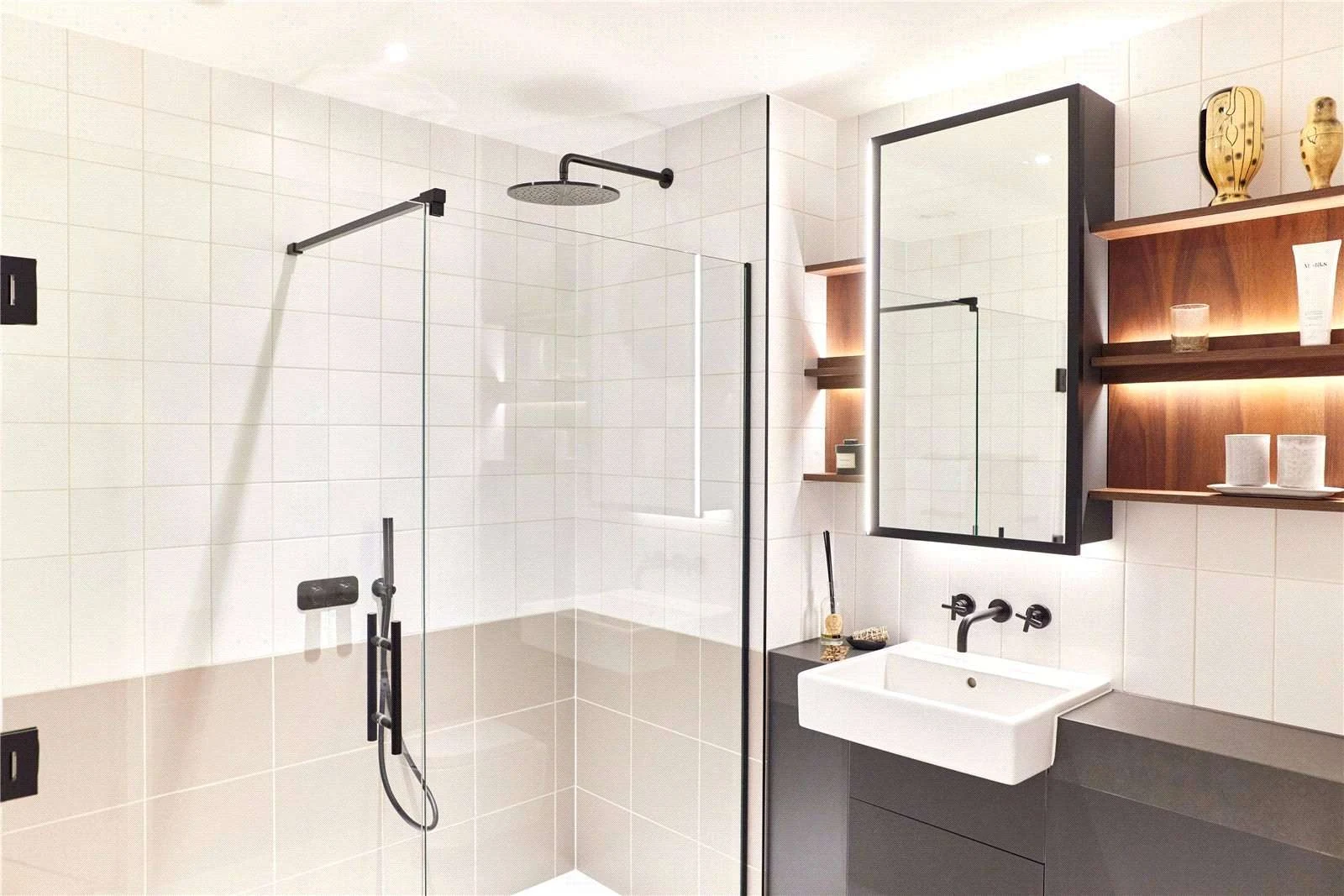 The Founding Canada Water London Se16 Bathroom Walk In Shower Matte Black Fixtures
