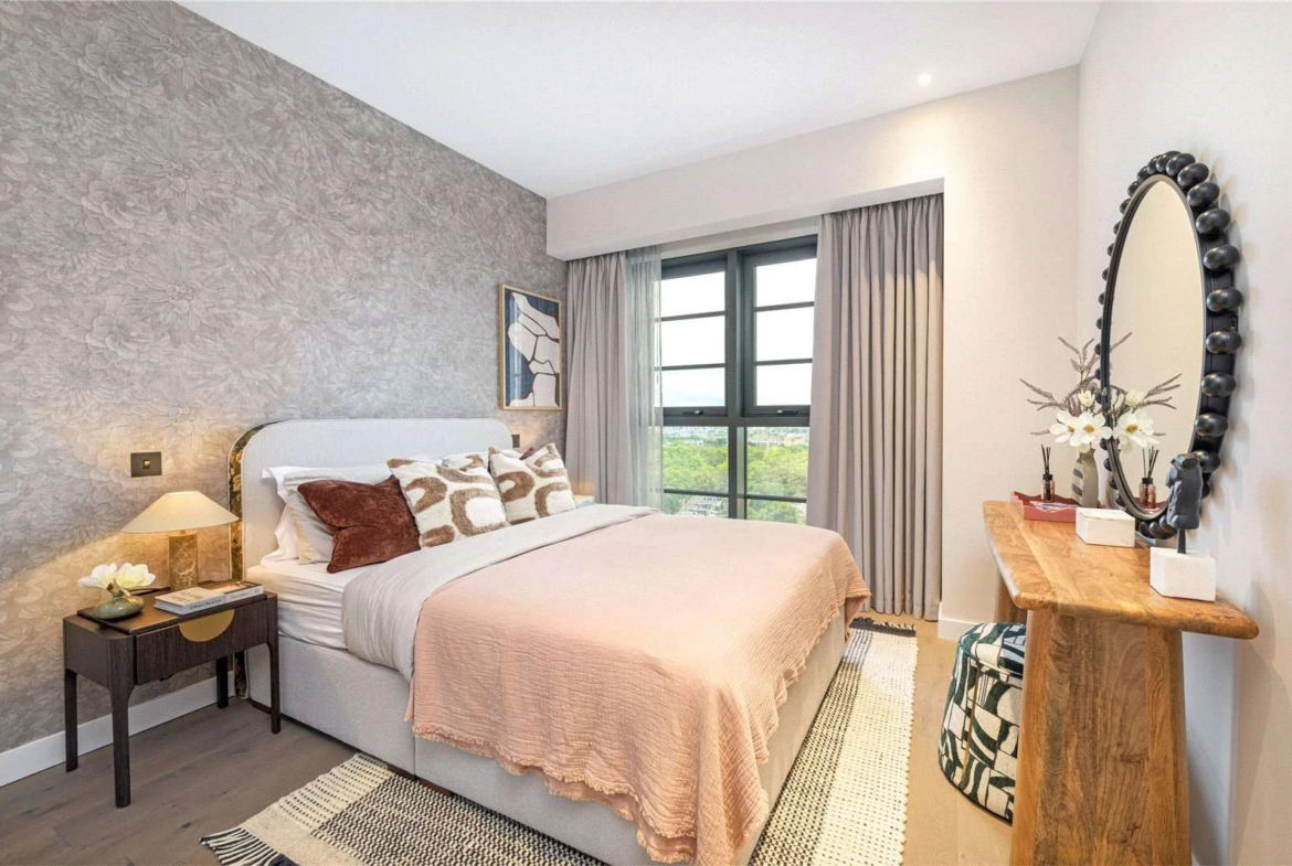 The Founding Canada Water London Se16 Principal Bedroom Ensuite Wallpaper Feature Wall