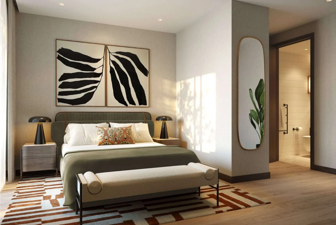 The Hilight 100 York Road Battersea Sw11 London Second Bedroom En Suite Bathroom Door Luxury Interior Design 3 Bed Apartment