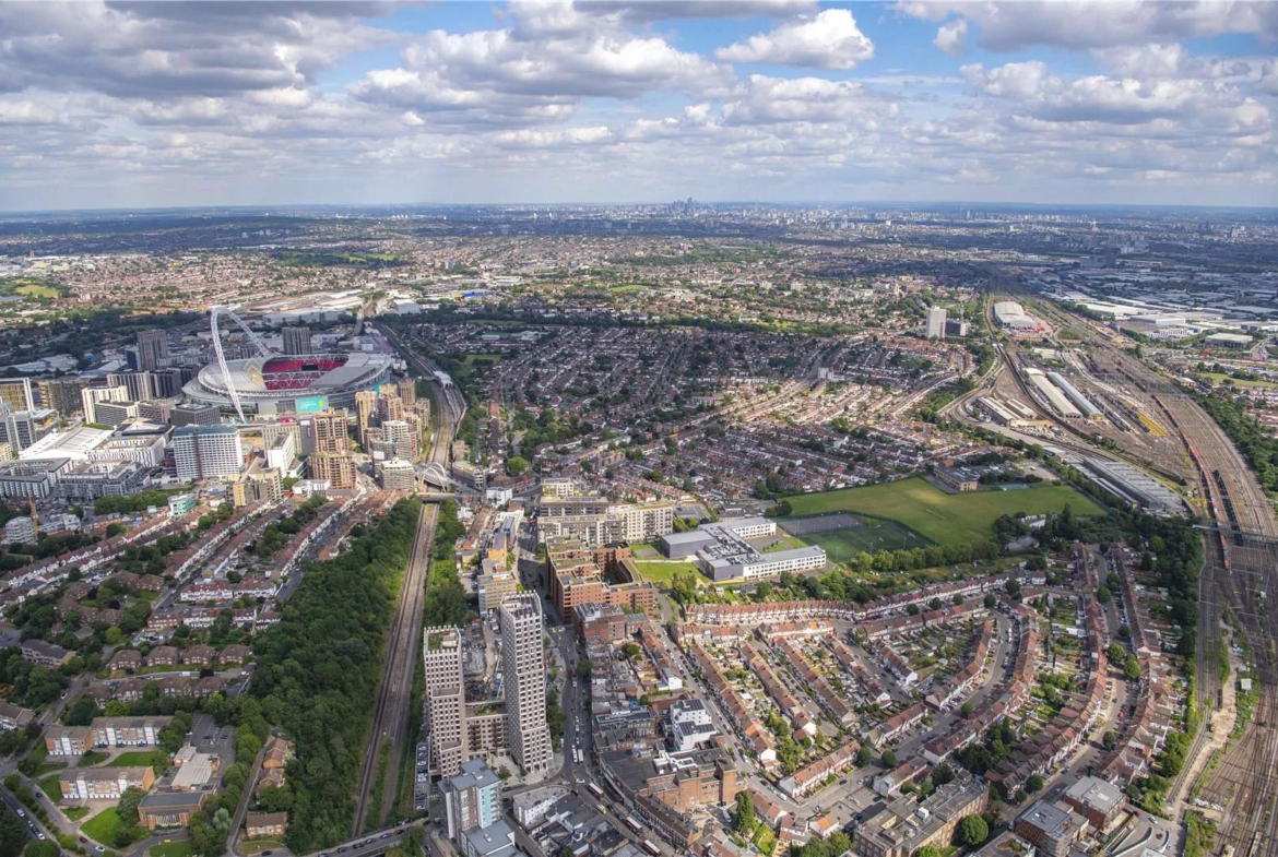 The Pages Wembley Ha9 Aerial View Wembley Stadium London