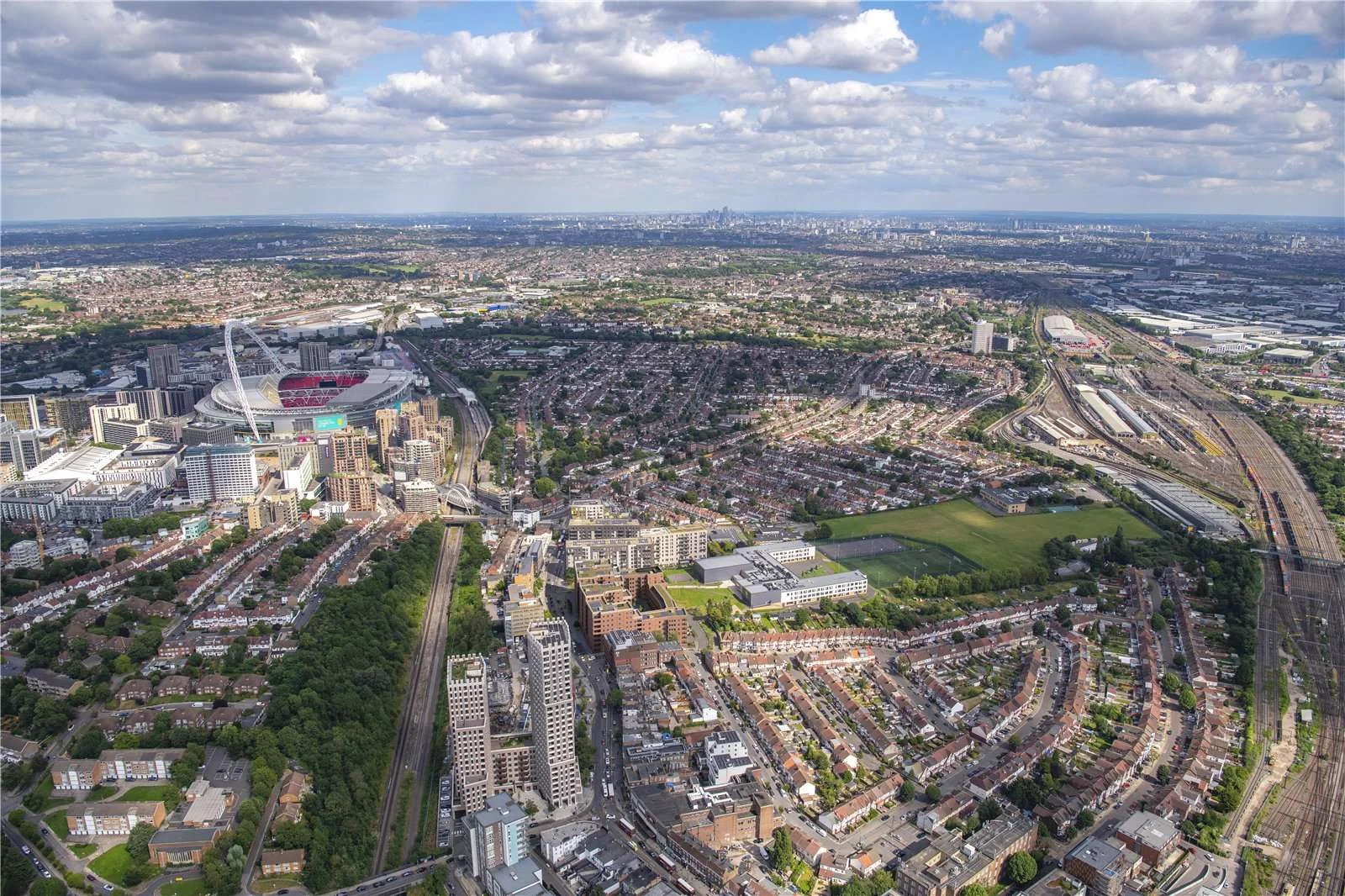 The Pages Wembley Ha9 Aerial View Wembley Stadium London