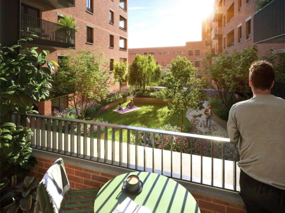 The Pages Wembley Ha9 Balcony Landscaped Courtyard Garden View