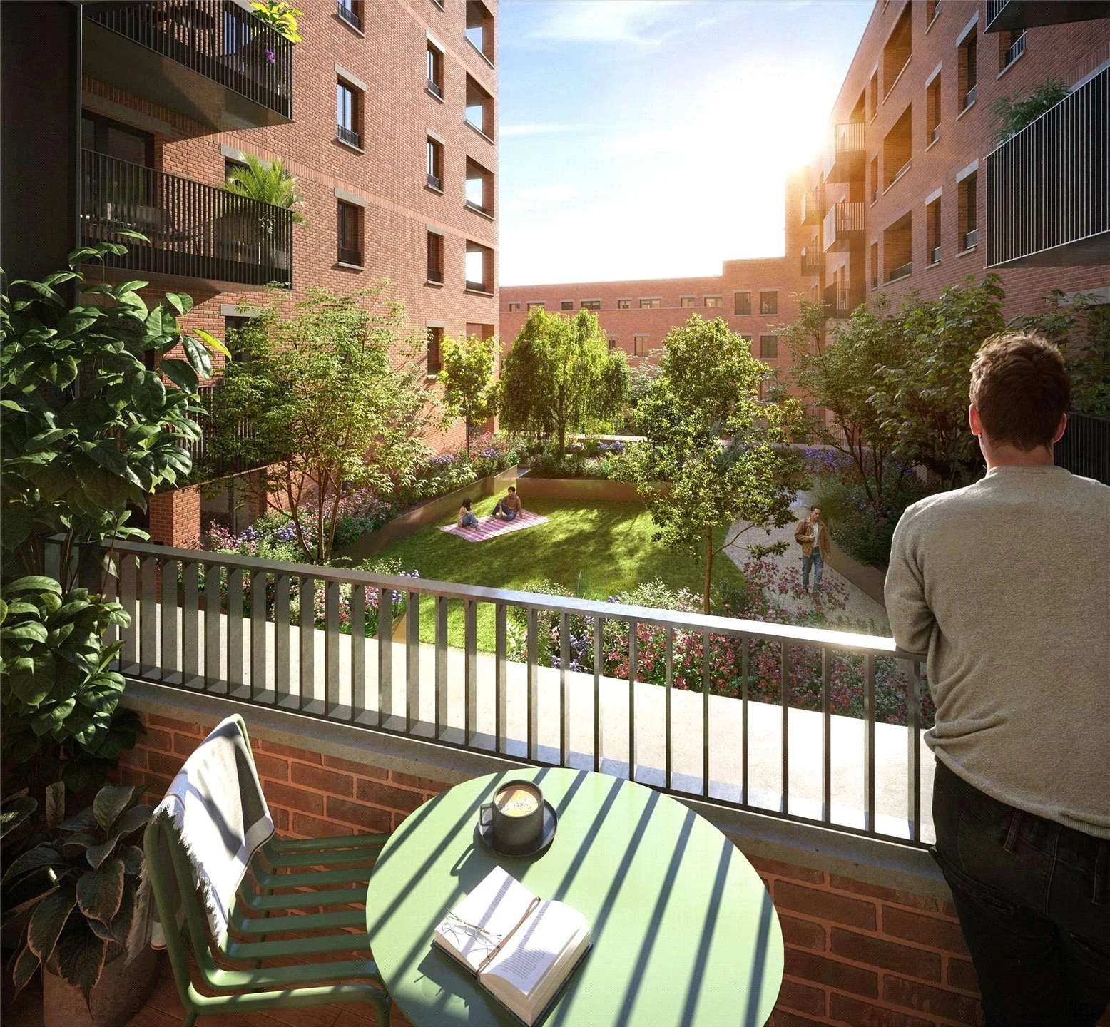 The Pages Wembley Ha9 Balcony Landscaped Courtyard Garden View
