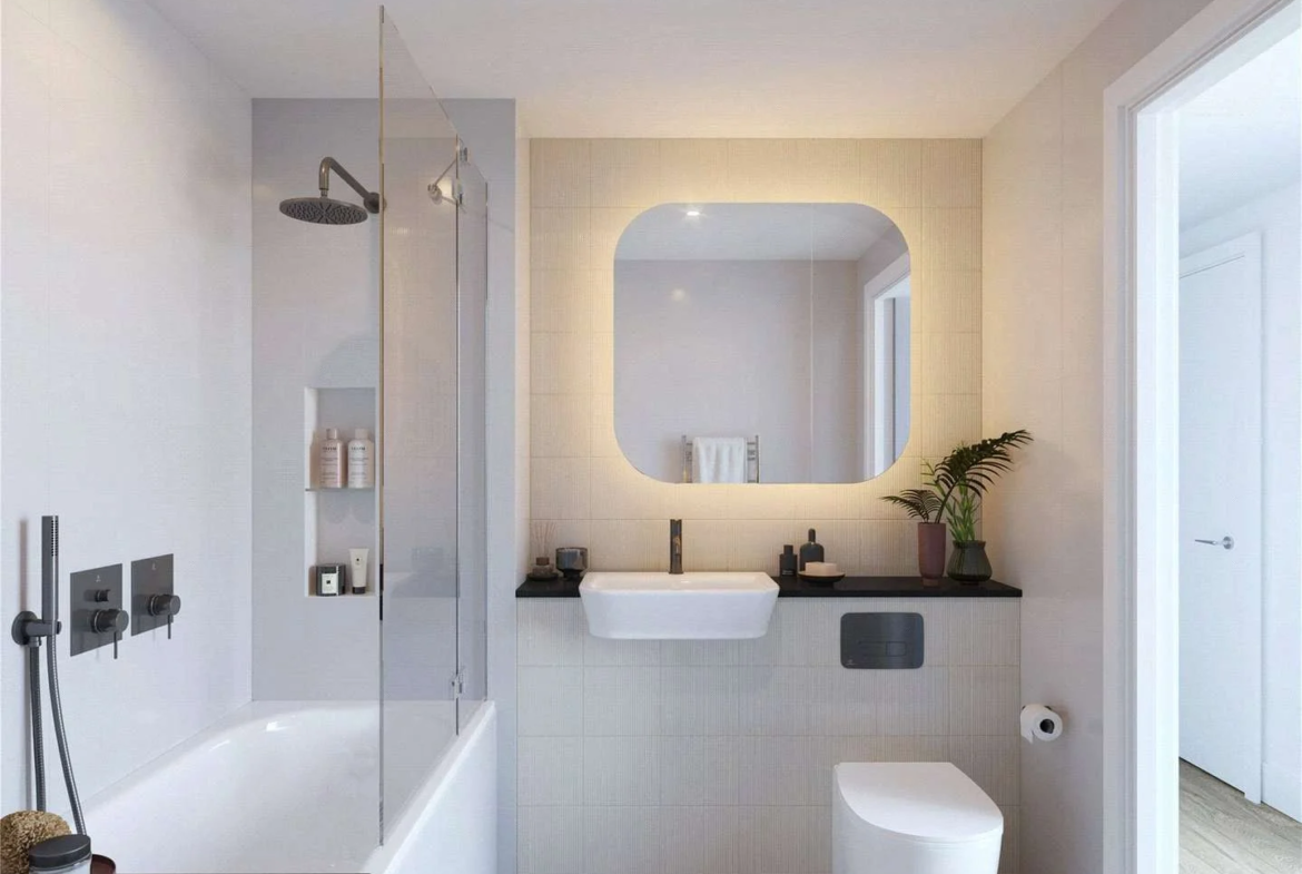 The Pages Wembley Ha9 Bathroom Bath Rainfall Shower Backlit Mirror